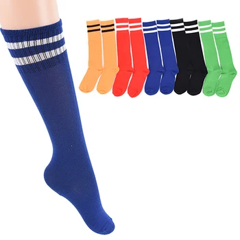 1 Pár futbal ponožky dlhé trubice absorpcie vlhkosti protišmykových športové ponožky deti 's futbal ponožky prekladané kolená kolená, pančuchy