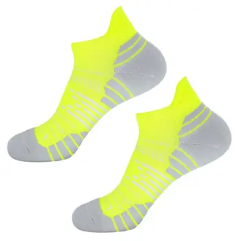 1 Pár Športové Ponožky Non-slip Pribrala Vysoká Pružnosť Nohy Chránič Nylon Low-top Profesionálne Bežecké Ponožky pre Šport