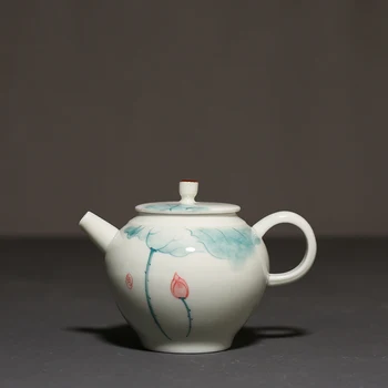 150ml Ručne Maľované Lotosový Kvet Kanvica Čínsky Keramické Kung Fu Čaj Hrniec Porcelánu Malé Čajové Kanvice Teapots Teaware Home Decor Art