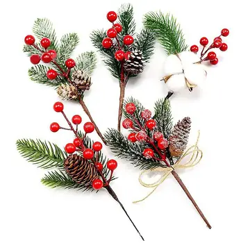 1pc Umelé Berry Kytice Vianoce Dekor Kvet Vianočné Ozdoby Kytice Svadobné Party Dekor Vianočné Dekorácie Nový Rok 2023