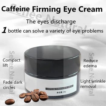 20 g Kofeínu Vitality Leštenie Očný Krém na Odstránenie Edému Miznú Jemné Linky temný Kruh Masáž Oči