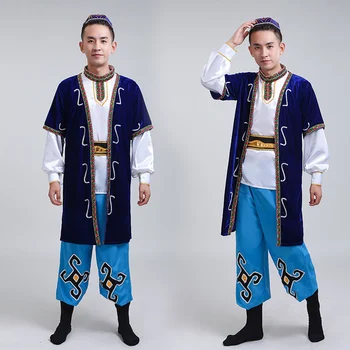 2019 Nové pánske sin-ťiangu Tanečnej Show Oblečenie pre Dospelých Hui Uygur Etnické Skupiny Etnických Menšín kazašský Oblečenie a Príslušenstvo
