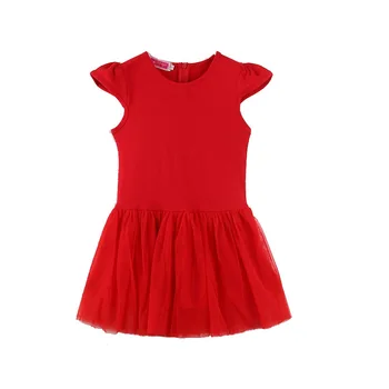 2020 detské oblečenie letné kórejská dievča princezná prílev nových dievča červené šaty