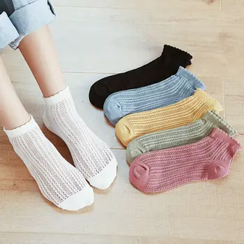 2021 jar a v lete nové produkty dámy loď ponožky farbou oka priedušná jednoduché duté ponožky módne čistej bavlny tenké s