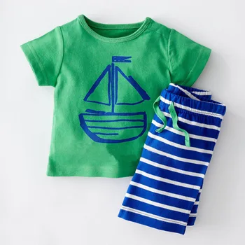 2022 Módne Deti Oblečenie Letné Baby Krátky Rukáv Bavlna Chlapca, Batoľa Súpravy Oblečenie Pre Chlapcov Deti Lete Set Oblečenia