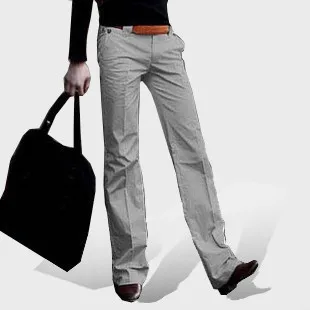 27-44! 2016 Nové pánske oblečenie muž obchodné boot cut bežné nohavice slim nohavice širokú nohu, nohavice plus veľkosť fáze Spevák kostýmy