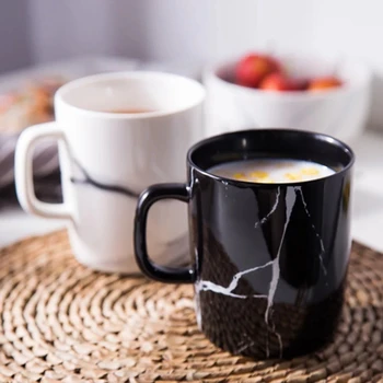 300 ml keramický mramor dizajn kávu, čaj porcelánové hrnčeky office pitnej hrnčeky poháre riad