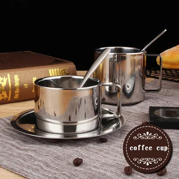304# nehrdzavejúcej ocele šálku kávy dvojitou vrstvou tepelnej izolácie