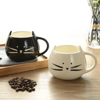 400 ml Cute Cat Zvierat Kávy Mlieko Hrnček Tvorivé Keramické Poháre Porcelánových Hrnčekov Čaju Raňajky Drinkware Novinka Pekné Darčeky