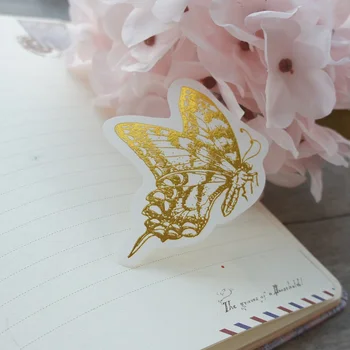 44pcs Zlatý Motýľ Poézia Rám Štýl Washi Papierové Nálepky Scrapbooking DIY Darčekové Balenie Označenie Darčekové Dekorácie, Menovky