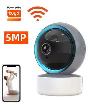 5MP Tuya Wifi IP Kamera Video Surveillance Camera HD Nočné Videnie obojsmerné Audio Auto Tracking Cloud Smart Home Security Kamera