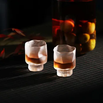 70 ml Mini Whisky Sklo Pohár Japonský Nepravidelný Umenie Víno, Poháre Dizajnér Pohár Matné Crystal Záujme Poháre Shot Glass Dropshipping