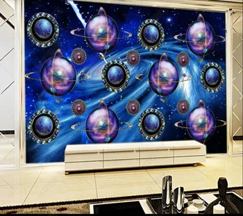 Abstraktných de parede Fantasy hviezdna vesmír, planéta Pozadí Steny 3D tapeta nástenná maľba,obývacia izba domova