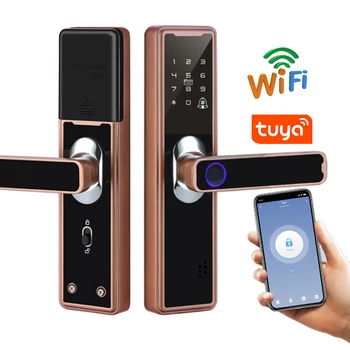Aubess Tuya Biometrický snímač Odtlačkov Bezpečnosť Inteligentný Smart WiFi APP Heslo Zadajte Karty, Elektronické zámky Dverí Zabezpečenie pred