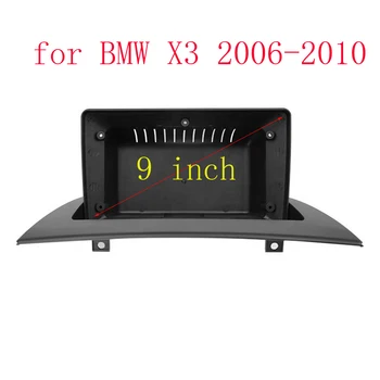 Autorádio Fascia pre BMW X3 2006-2010 Stereo GPS, DVD Prehrávač Nainštalovať Panel Surround upínacia Platňa Dash Mount Výbava Auta 9 PALCA Rám