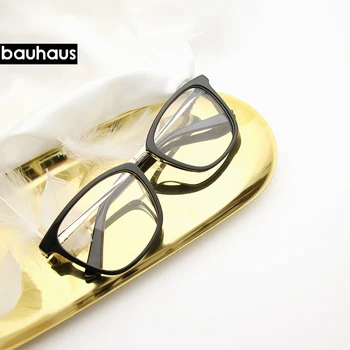 Bauhaus 2018 Vintage Acetát Okuliare Ženy Jasné, Šošovky, Rámy Optické Okuliare námestie okuliare
