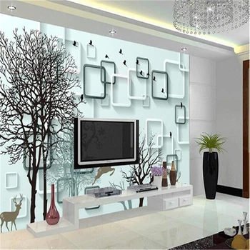 beibehang nástenná maľba obývacia izba, TV joj, steny, tapety hodvábnej látky spálňa spálňa štúdia pozadí steny 3d abstraktné strom