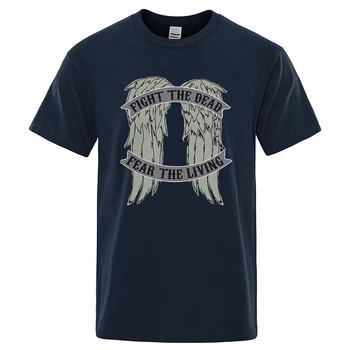 Boj Mŕtvych Strach Obývacej Topy Pánske Módne Ulice T-Shirt Lete Vintage Oblečenie Hip Hop Voľné Potu Bavlna Mužov Tshirts