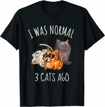 Bola Som Na Normálnej 3 Mačky Rokmi Vtipné Milovníkov Mačiek Darček Tee Tričko