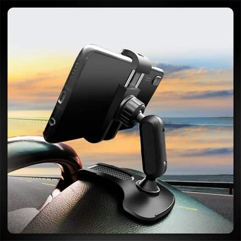 Dashboard Mount Auto Držiaka Telefónu, Otáčanie 360 Spätné Zrkadlo Klip Postaviť Multifunkčný Držiak pre IPhone 12 Xiao Huawei