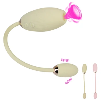 Dospelých Produkty Dvojité Hlavu Sexuálne Hračky Pre Ženy Klitorálny Stimulovať G Mieste Vaginálne Sania Vibrátor 7 Frekvencia Bradavky Masáž
