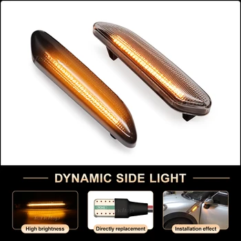 Dynamické Blinkers LED, Bočné Svetlá Smer Indikátor Bočné Obrysové Svietidlo Auto Facelift Pre Mini Cooper R60 Krajana R61 Paceman