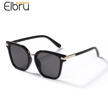 Elbru Módne Vintage Semi-kovové slnečné Okuliare Classsic Námestie Slnečné Okuliare Muži Ženy Slnečníky Značky Dizajnér Ženské Okuliare