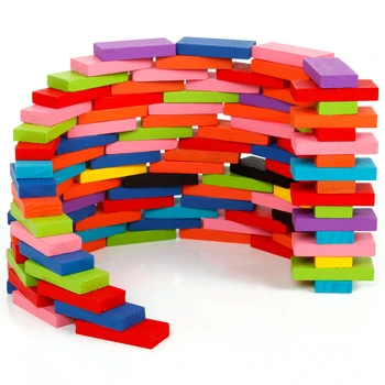 Farebné Drevené Domino Bloky Deti Matematiku Počítanie Hračky Pre Deti, Vzdelávacie Hračky Skoro Hračiek Deti Hra