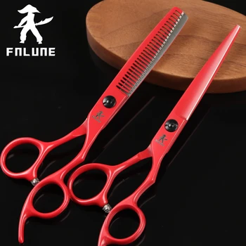 FnLune 6.0 japonsko ocele Professional Hair Salon Nožnice Rez Holič Príslušenstvo, Účes Rednutie Kadernícke Nožnice Nástroj Nožnice