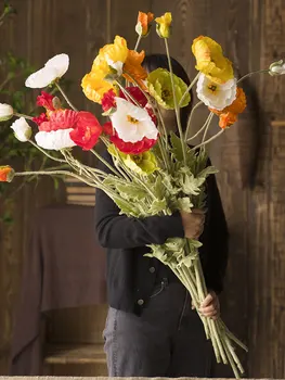 Home Decor Umelé Maku Simulácia Kvety, Svadobné, Vianočné Dekorácie Izby Krytý Stola Ozdoby Tvorivé Nordic Dary