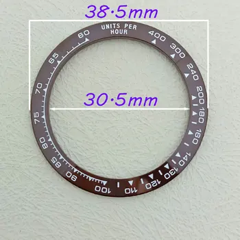 Keramické hodinky rámu 38.5 mm*30.5 mm vysoko kvalitný keramický vonkajší krúžok vykladané shell náhradné príslušenstvo hodinky časti