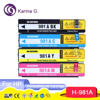 KG.Pre HP 981 981A Farba Kompatibilné Atramentové Kazety Pre HP PageWide Enterprise Farba 556xh/dn/586dn/f/z/E58650dn/MFP E55650