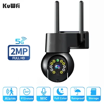 KuWFi 2MP IP Kamery 1080P Vonkajšie WiFi Kamera Farebná 4X Digitálny Zoom, Smart Home Bezdrôtový Dohľadu Zabezpečenia Wifi Monitor