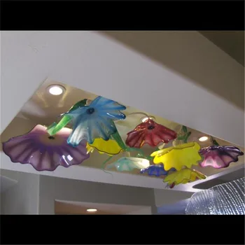 Kvet Sklenené Dosky Wall Art Závesné Dosky v Klastra Hotel Lobby Galéria Nástenné Svetlá