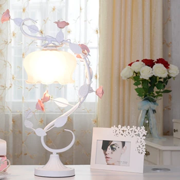 Kvet stolná Lampa Európskej pre Obývacej Izby, Spálne, detské Lampy, Led Pink Strom Svetlo stolná Lampa Dievčatá Princezná Svadobná Výzdoba