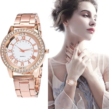 Luxusné Ženskej Módy Quartz Hodinky Jednoduché Nerezová Oceľ Ciferník Bežné náramkové hodinky pre Ženy, Nový Montre Femme 2021