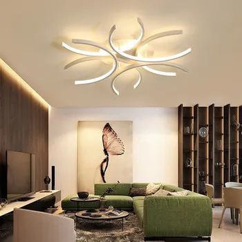 moderné štvorec obdĺžnik lotosový kvet crystal light obývacia izba, spálňa osvetlenie osvetlenia E27 led stropné svetlá