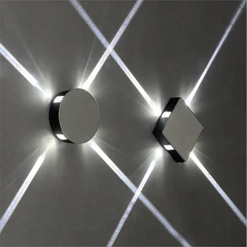 Moderný Jednoduchý KTV Námestie Kolo Hliníkové Led Nástenné Svietidlo Vnútorné Svetlo Účinok Lampy