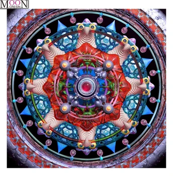 MOONCRESIN 5D DIY Diamond Výšivky Mandala Brids Maľovanie Cross Stitch Plné Námestie Vŕtať Drahokamu Mozaiková Výzdoba Kreslených