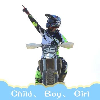 Motocross Dres a Nohavice dieťa, detské oblečenie veľký chlapec dievča chlapec študent racing suit výstroj nastaviť Moto Nastaviť Enduro Flexair mx