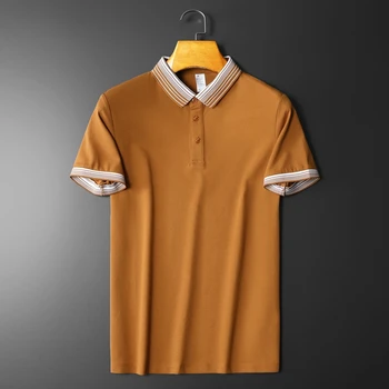 Móda Klope Polo Shirts Mužov 2022 Lete Slim Fit Krátky Rukáv Tričko Topy Bežné Obchodné Sociálne Pološte Streetwear Mužské Oblečenie