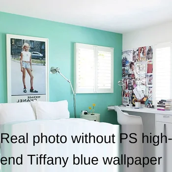 [Nepremokavé Škvrnám] Tiffany Modrá Netkaných Tapiet Obyčajný Spálne, Obývacia Izba, Jedáleň, Pozadie, Wallpaper
