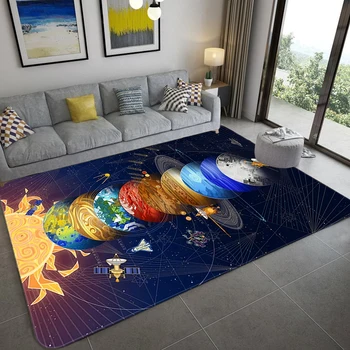 Nové módne 3D, Satelit Zeme tlač koberec obývacia izba, veľká spálňa koberec