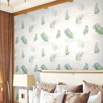 Nové Nordic štýl non-tkané domov zlepšenie tapety obývacej izby, spálne, jedálne listy anglickej abecedy gauč tapety