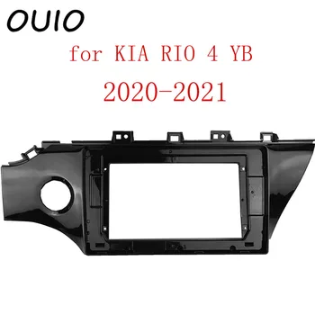 OUIO 9 palcový auto tabuli Double Din DVD rám dekorácie auta panel panel vhodný pre KIA RIO 4 YB 2020-2021 rám