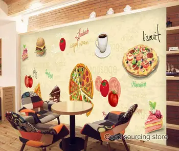 pizza koláč foto wall papier pre kaviareň reštaurácia