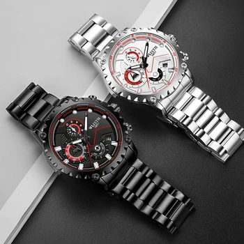 Pánske hodinky multifunkčné športové hodinky pánske hodinky veľké dial quartz hodinky svetelný nepremokavé pánske hodinky veľkoobchod customiza