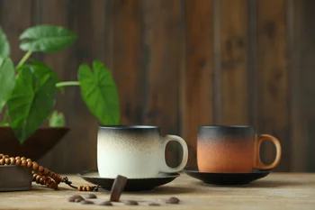 Pôvodný štýl keramické šálku čaju tvorivé Nostalgia šálku kávy Jemné Mlieko pohár a tanier Premeny