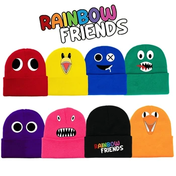 Rainbow Priateľmi Pletené Klobúk Studenej Zime Teplé Spp Roztomilý Hry, Modré Monštrum Kawaii Anime Akcie Obrázok Hračky Vianočný Darček