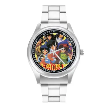 Ranma Skupiny s Logom Quartz Hodinky Genma Saotome Japonský Roztomilý Fitness Tichý Náramkové Hodinky z Ocele Fotografie, Dizajn Žena Náramkové hodinky